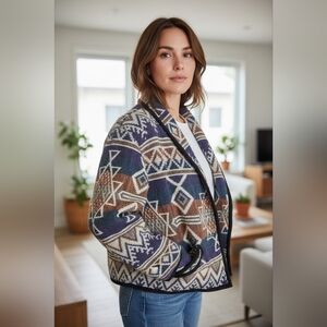 Vintage International by GIORGIO FIORLINI Southwestern Boho Tapestry Jacket. Med